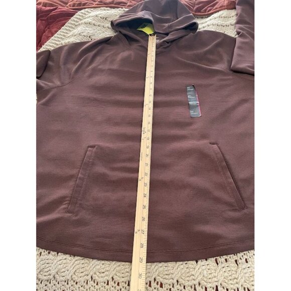 All In Motion‎ XXL Long Sleeve Brown Hoodie  Recycled Polyester & Spandex - Picture 10 of 16